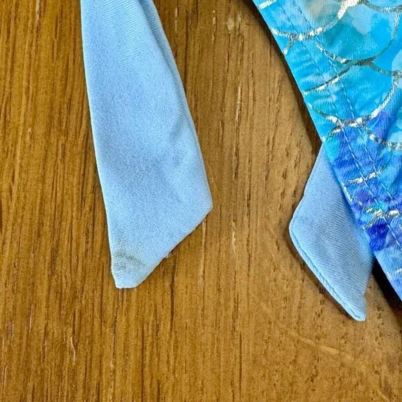 JUSTICE Mermaid Bikini Swimsuit Girls 8 Ruffled Two Piece Bathing Suit Bathers - Picture 10 of 11